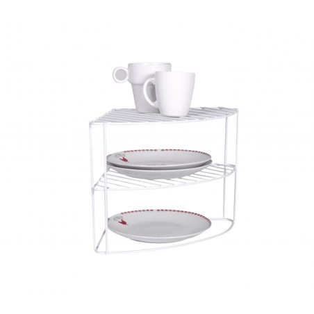 Mensola ad angolo per cucina 980504 da tavolo in metallo verniciato 3 livelli