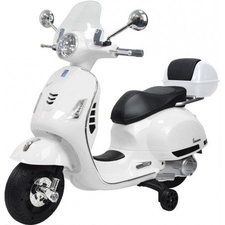 Moto elettrica PIAGGIO per bambini VESPA GTS B70592T con rotelle 12V e Bauletto