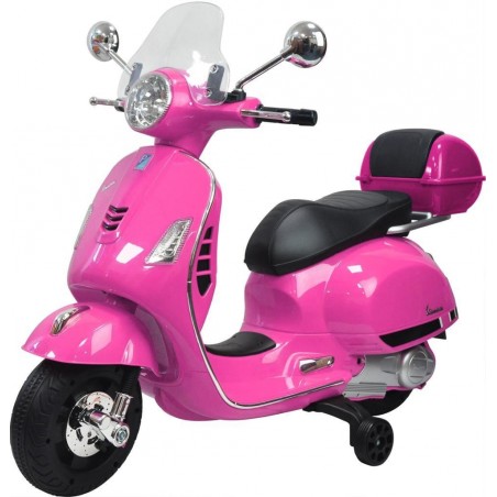 Moto elettrica PIAGGIO per bambini VESPA GTS B70592T con rotelle 12V e Bauletto