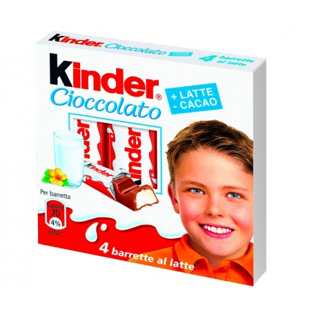 Ferrero Kinder barrette T4 pack risparmio da 20 pz x 50g (4 barrette) cioccolato