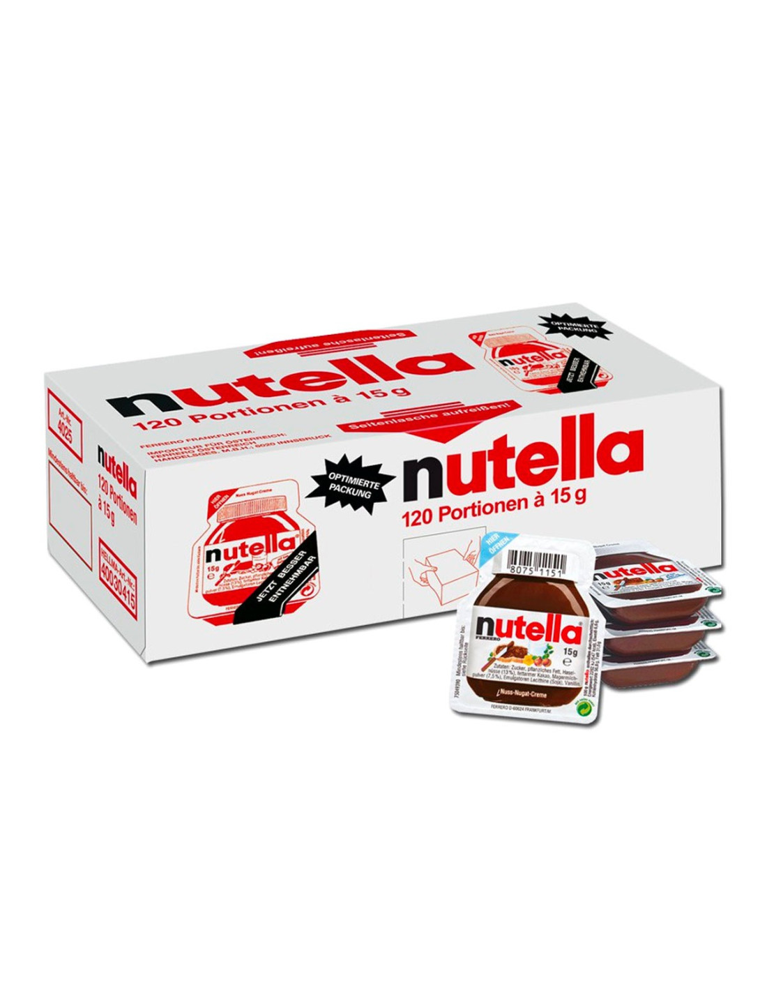 Ferrero Nutella confezione risparmio 120 vaschette da 15g crema spalma