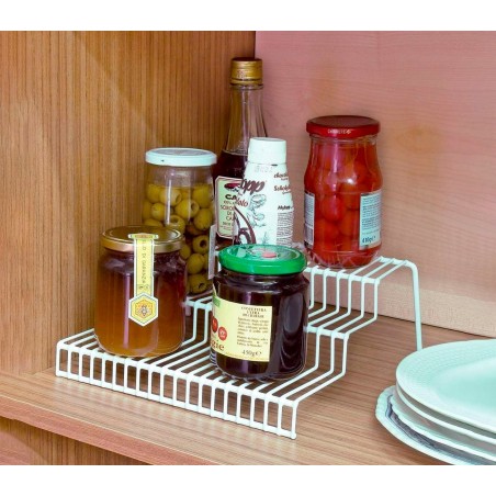 Mensola 980535 da tavola a 3 livelli per spezie in metallo gommini antiscivolo