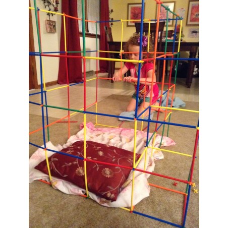 Cannucce gioco per costruzioni 3D con attacchi a croce 600 pezzi con valigetta