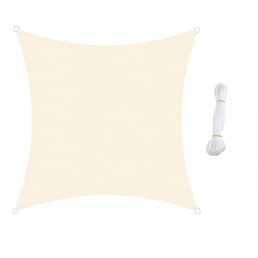 Telo quadrato Ombreggiante 482407 Beige 3x3 mt tenda a vela con corda