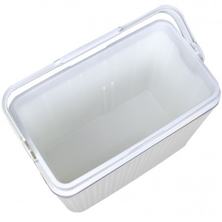 ADRIATIC 271681 Frigo portatile da 24 lt in PP Bianco trama RATTAN 40x37x23cm