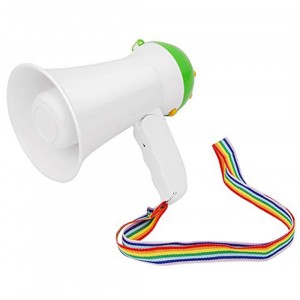 Megafono Portatile HQ-08 in PVC musiche integrate...