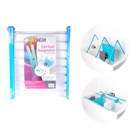 Stendino da vasca 880321 CNET estendibile da 10 - 18m regolabile universale