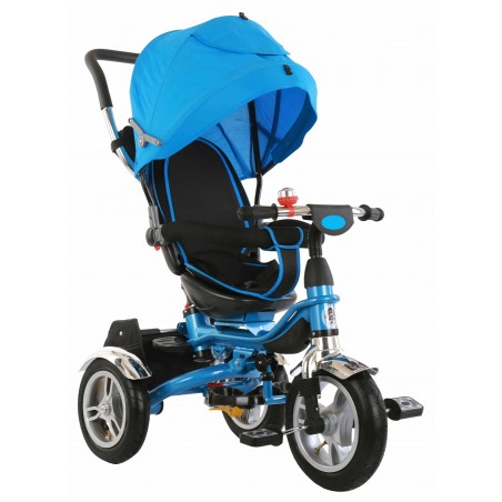 Triciclo a spinta BKT a pedali Reversibile LUX B36302 per bambini con cappottina