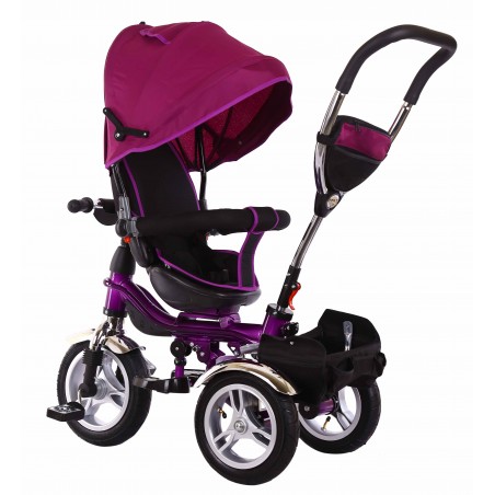 Triciclo a spinta BKT a pedali Reversibile LUX B36302 per bambini con cappottina