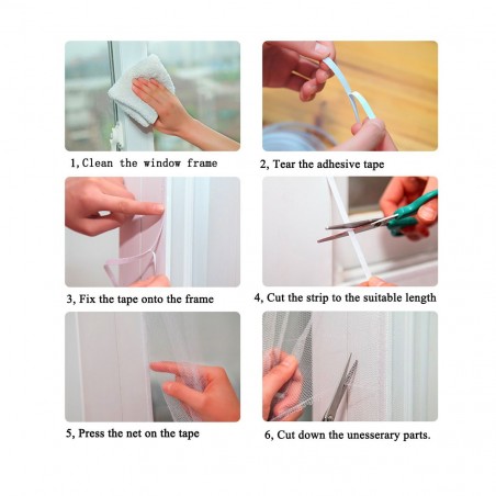 Tenda Antinsetti Welkhome 130x150 cm 071287 rete universale