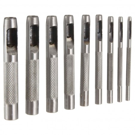 Fustellatrice fustella buca cintura 9 pz manuale martello