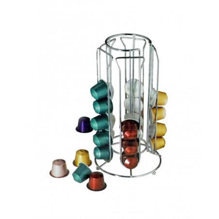 Stand per capsule caffè fino a 30 posti dispenser portacapsule in metallo 4 colonne design moderno