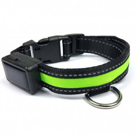 FUBUCA Collare regolabile luminoso a LED per cani ricarica solare e usb 3 taglie
