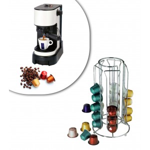 Image of Stand per capsule caffè 30 posti portacapsule in metallo 4 colonne design moderno 726104 8001002030301