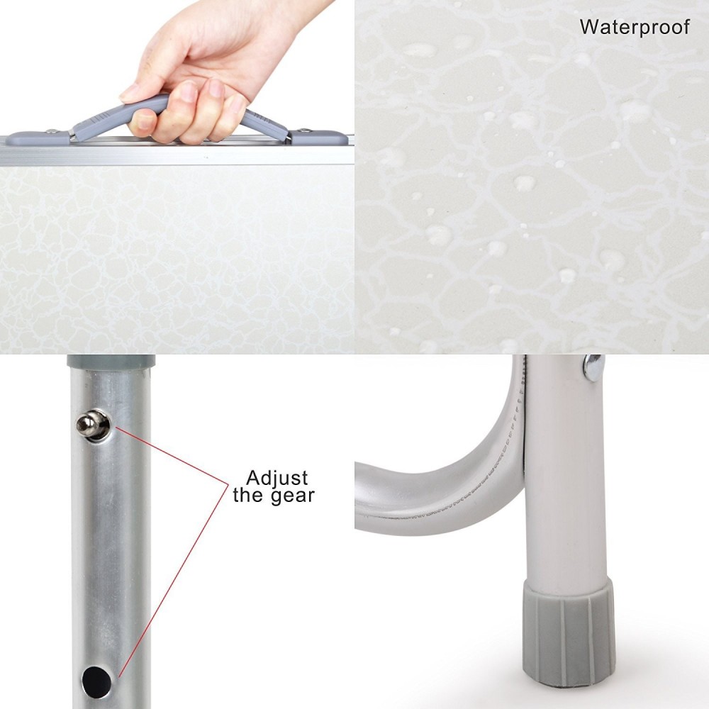 FUBUCA Tavolo in alluminio camping pieghevole...