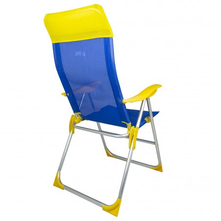 Sdraio pieghevole colorata ONSHORE 429396 schienale reclinabile alluminio