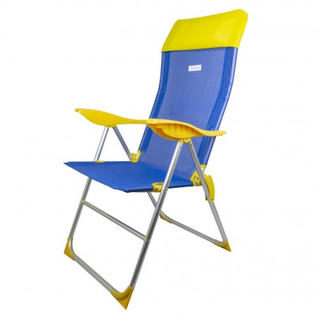 Sdraio pieghevole colorata ONSHORE 429396 schienale reclinabile alluminio