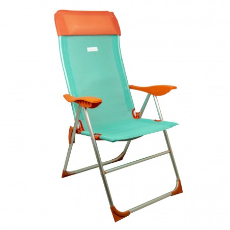 Sdraio pieghevole colorata ONSHORE 429396 schienale reclinabile alluminio