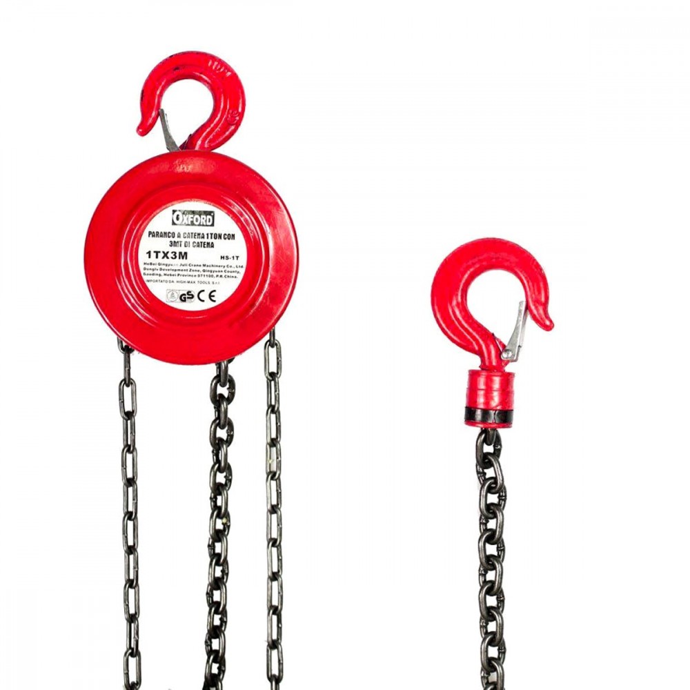 Argano a catena manuale 3 mt 1 ton paranco...