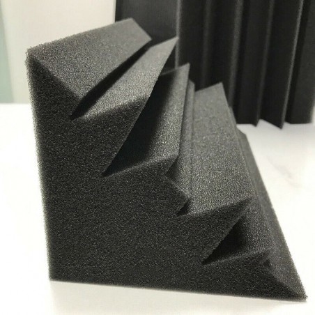 FUBUCA Pannello fonoassorbente Poliuretano Espanso angolare Bass Trap 12x12x24cm