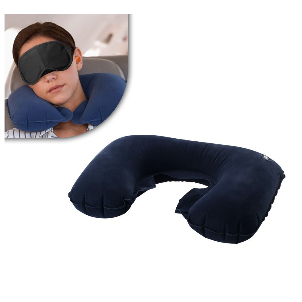 Cuscino gonfiabile salvaspazio da viaggio ergonomico per comodi viaggi in aereo nave treno e auto