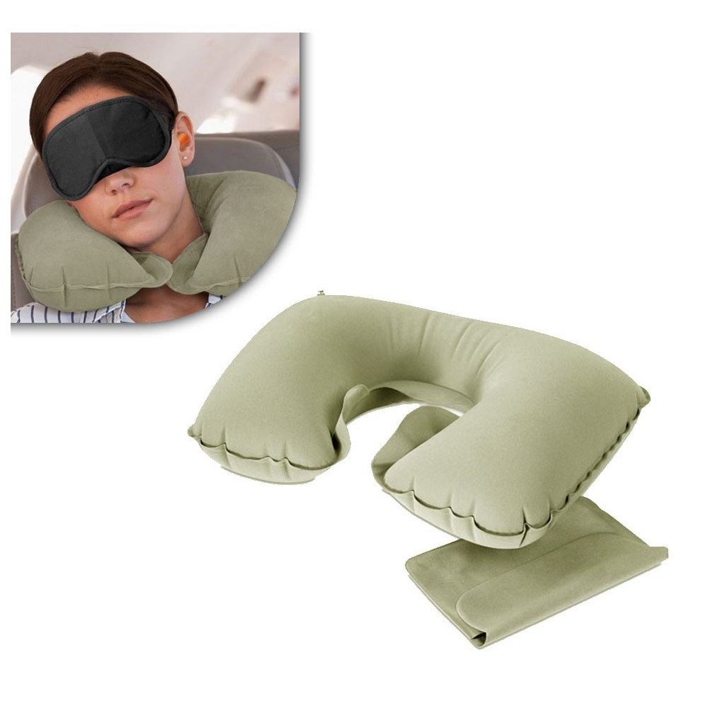 Cuscino gonfiabile salvaspazio da viaggio ergonomico per comodi viaggi in aereo nave treno e auto