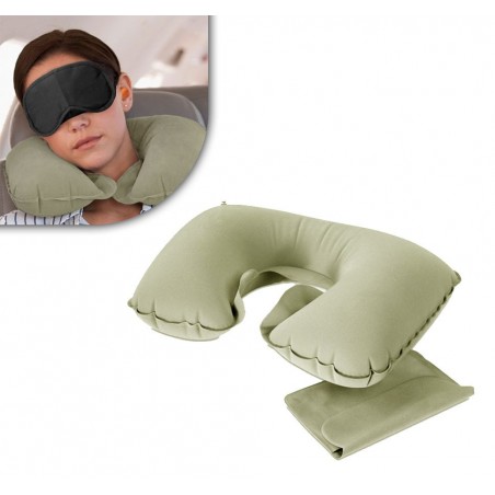 Cuscino gonfiabile salvaspazio da viaggio ergonomico per comodi viaggi in aereo nave treno e auto