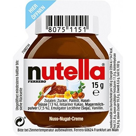 Ferrero Nutella confezione risparmio 240 vaschette da 15g crema spalmabile