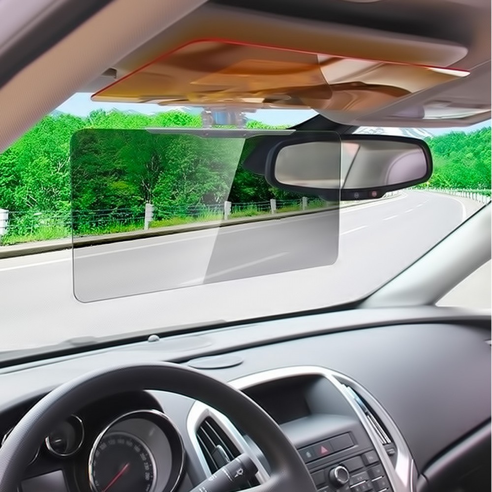 Parasole antiriflesso per Parabrezza e finestrino Anteriore per Auto Protezione Raggi UV Automatica Universale prolunga Visiera Regolabile Trasparente Prolunga Visiera Parasole per Auto 
