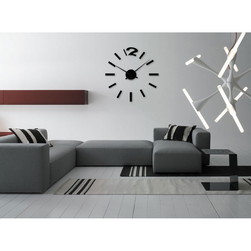 Orologio da parete adesivo in 3D da comporre design moderno facile da applicare