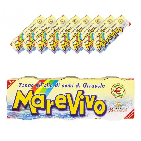 Confezione da 8 pz Marevivo Sardanelli Tonno all'Olio di Semi di Girasole 240 g