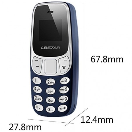 Mini cellulare bm10 mobile phone gsm bluetooth dual sim mp3 68x13x28mm