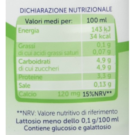 Latte senza Lattosio Zymil Pack da 6 bottiglie 1 lt scremato tappo verde