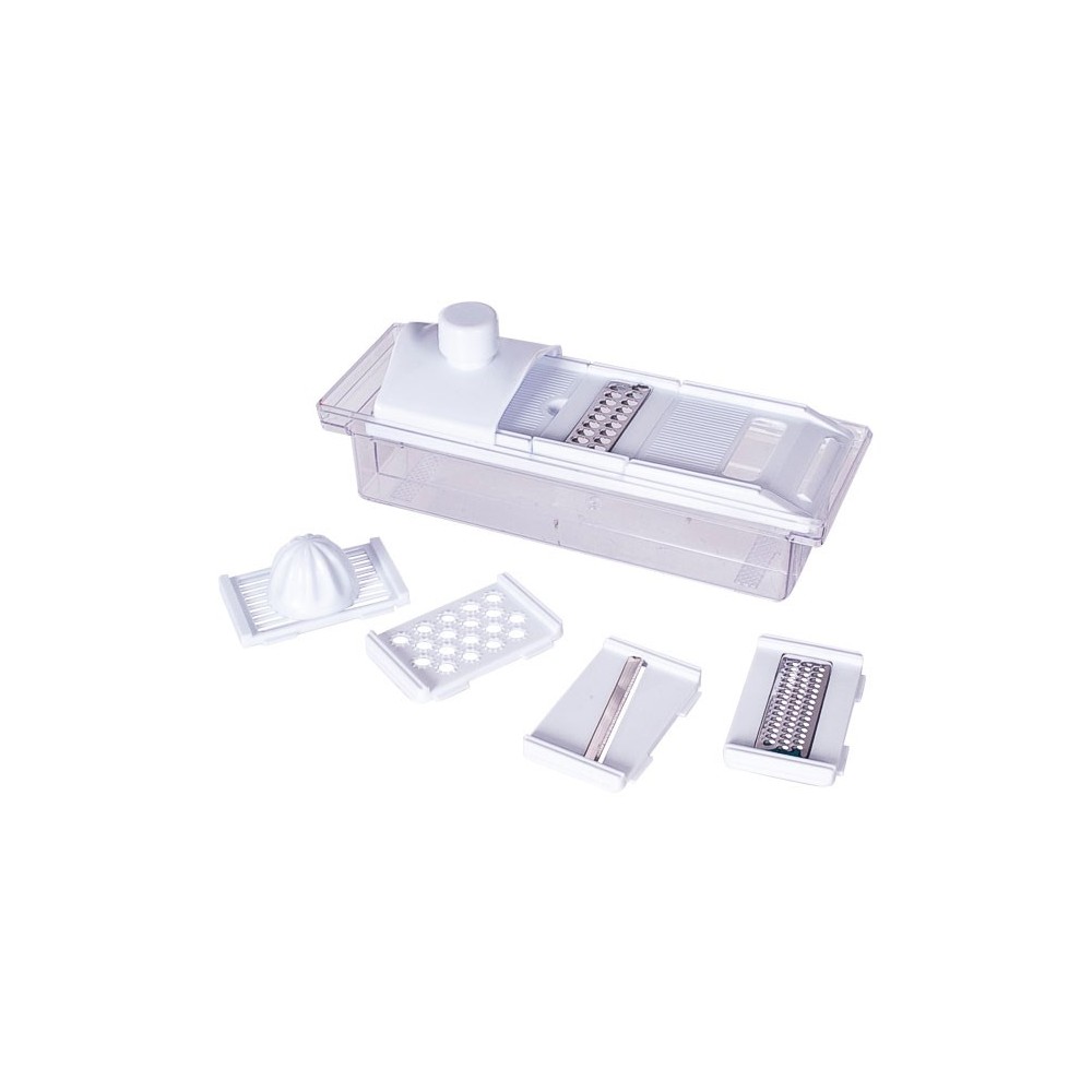 Tagliaverdure 5 funzioni grattugia affetta frutta e verdura spremiagrumi manuale 