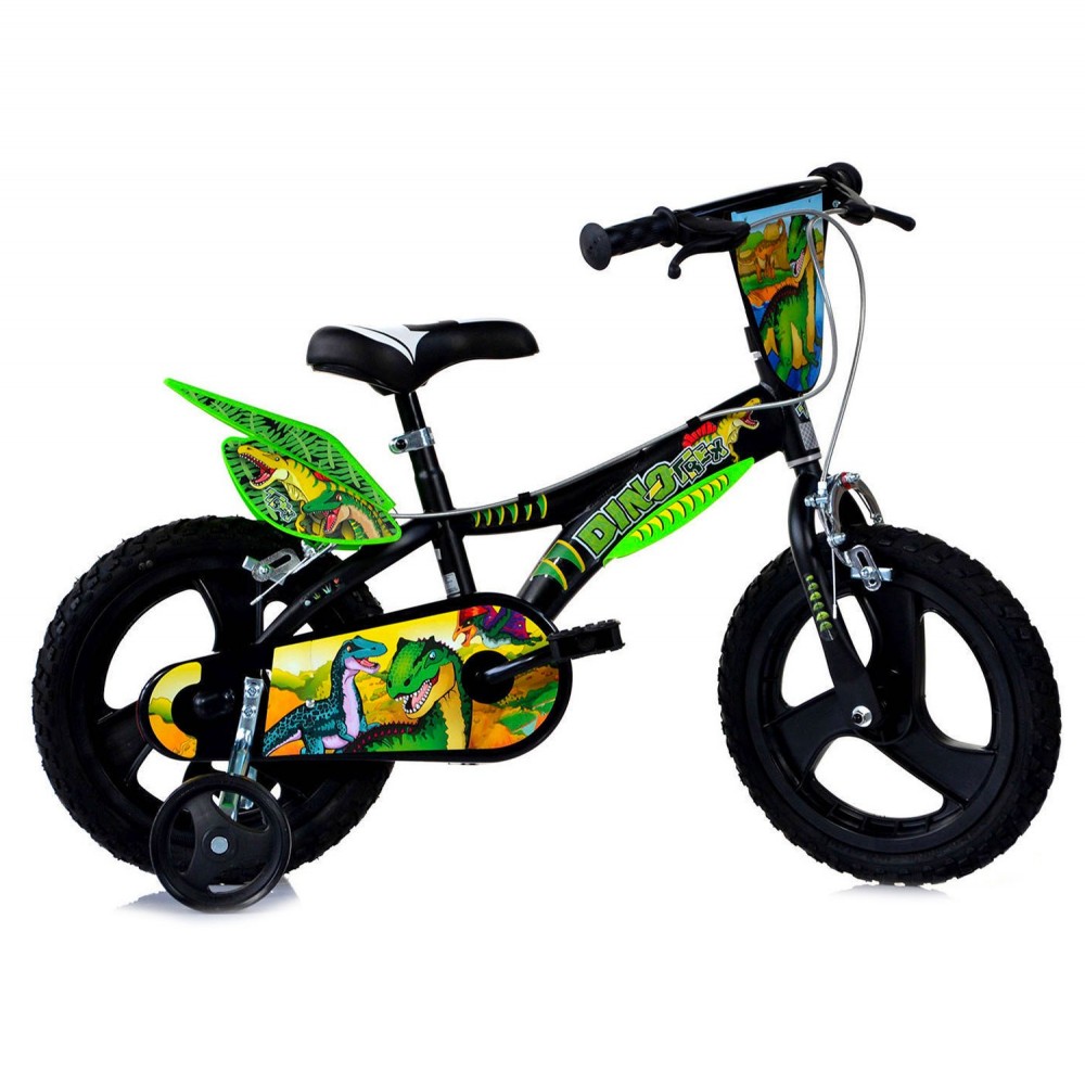 Bicicletta bambino DINO BIKES 614 L-DS misura 14 Dinosaur 3-6 anni