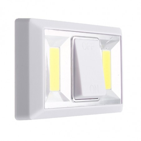 Luce LED COB a batterie KL-1705 con pulsante e attacchi magnetici 11x18x4 cm
