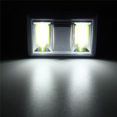 Luce LED COB a batterie KL-1705 con pulsante e attacchi magnetici 11x18x4 cm