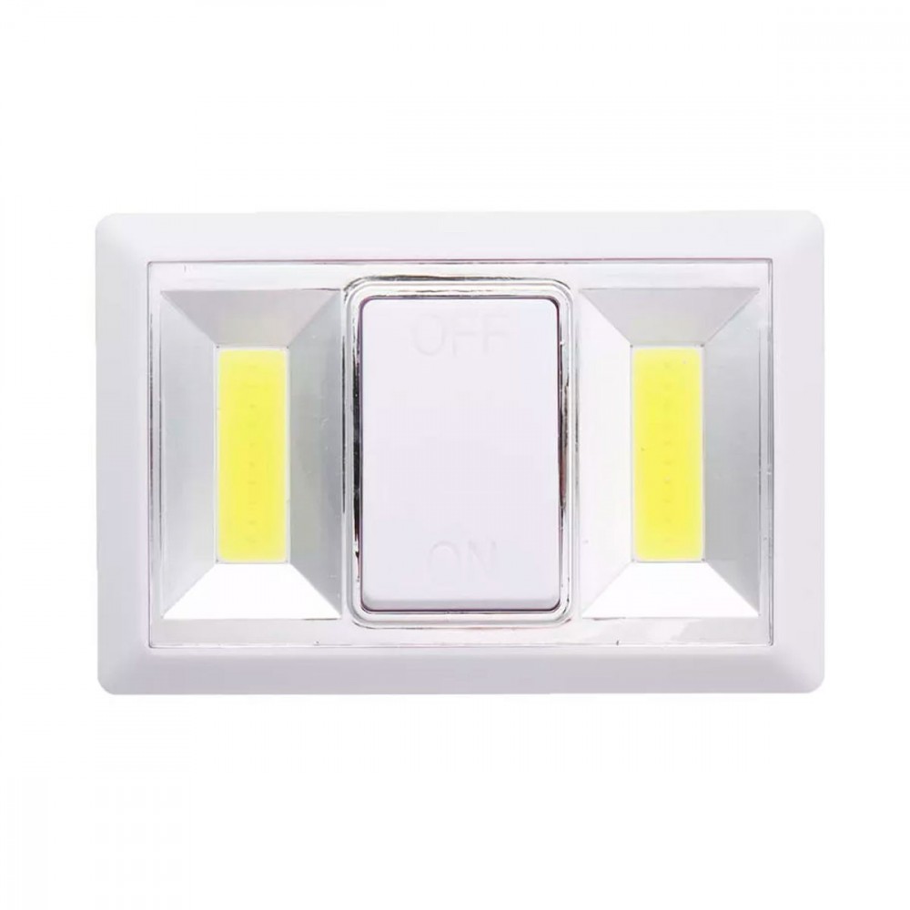 Luce LED COB a batterie KL-1705 con pulsante e attacchi magnetici 11x18x4 cm