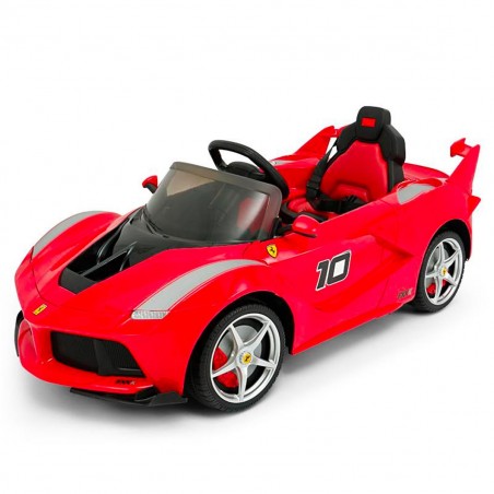 Auto bambini elettrica FERRARI FXX B08184 sedile in pelle 12V telecomando led