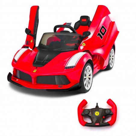 Auto bambini elettrica FERRARI FXX B08184 sedile in pelle 12V telecomando led