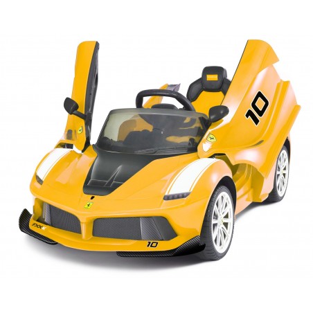Auto bambini elettrica FERRARI FXX B08184 sedile in pelle 12V telecomando led