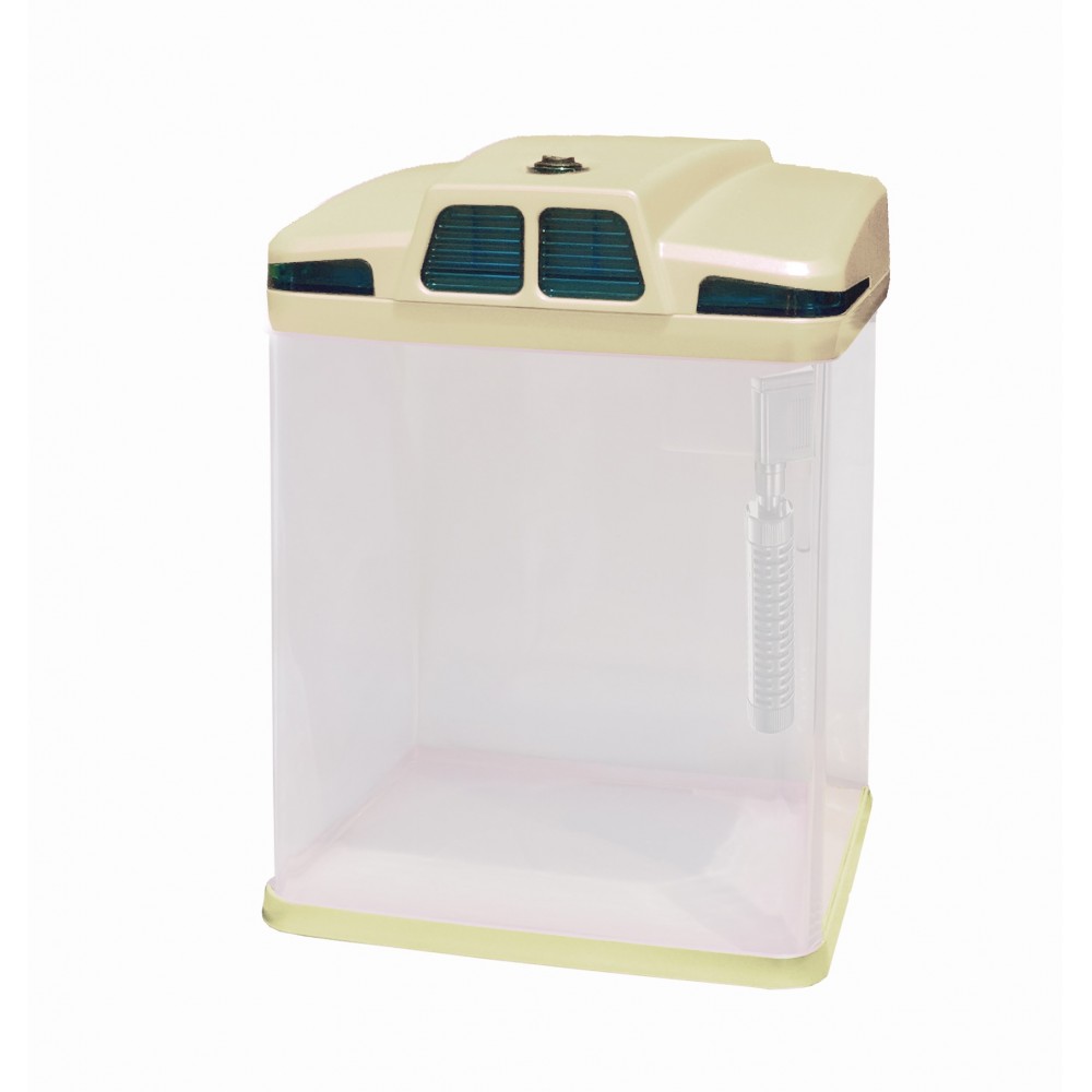 Acquario 6 litri 19x 15 x 27 cm  luci led 4w con filtro vari colori
