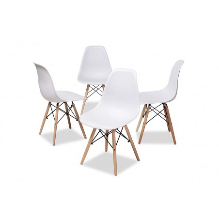 Set di 4 sedie Supreme Design VESTIAMO CASA 686801 gambe legno Seduta Rigida