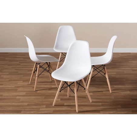 Set di 4 sedie Supreme Design VESTIAMO CASA 686801 gambe legno Seduta Rigida
