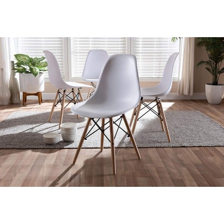 Set di 4 sedie Supreme Design VESTIAMO CASA 686801 gambe legno Seduta Rigida