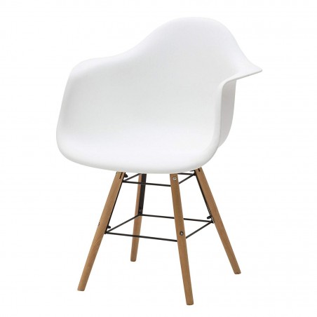 Set di 4 Poltrone Supreme Design VESTIAMO CASA 686804 gambe legno Seduta Rigida