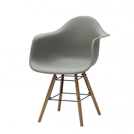 Set di 4 Poltrone Supreme Design VESTIAMO CASA 686804 gambe legno Seduta Rigida