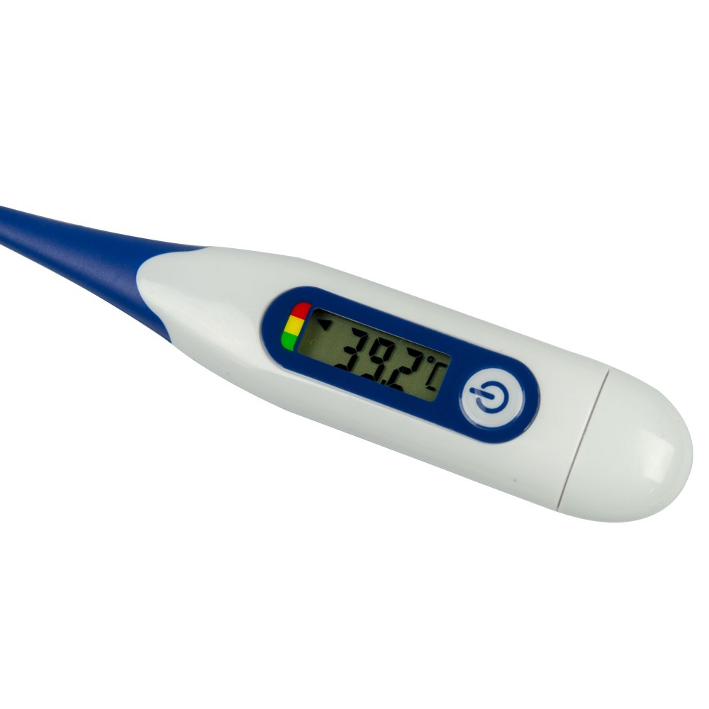 Termometro elettronico Digitale per Bambini e Adulti Calayu per misurare Velocemente Bocca e ascelle con Punta Flessibile e indicatore LED 