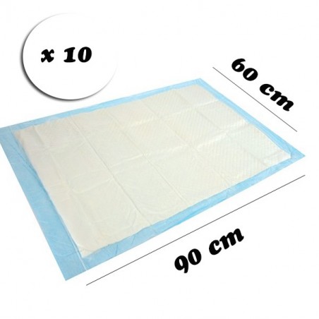 Pack 10 traverse per cani 90 x 60 cm  tappeto super assorbente cattura odori per bisogni animali