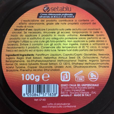 SETABLU Crema abbronzante al mallo di Noce 571838 senza parabeni 100g